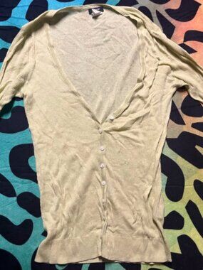 J. CREW LIME GREEN LONG SLEEVE BUTTON DOWN LIGHT FIT TOP SMALL